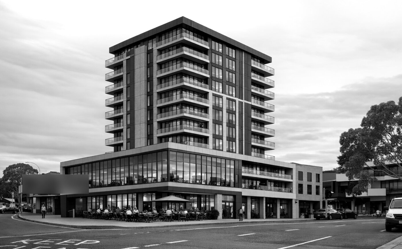 Massing study for the proposed mixed-use development